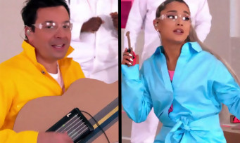 Nintendo Labo : Jimmy Fallon et Ariana Grande chantent "No Tears Left to Cry" avec les Toy-Cons