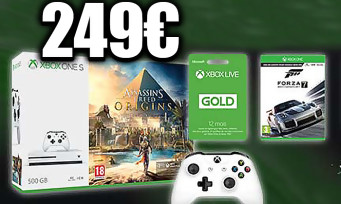 Xbox One S : un pack 500 Go + 2è manette + 3 jeux (Forza 7, Rainbow Six Siege) à 249€ chez Micromania