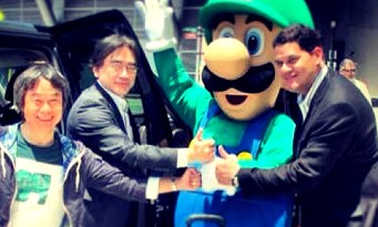 E3 2013 : Luigi accueille Satoru Iwata et Shigeru Miyamoto à Los Angeles