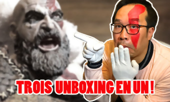 GOD OF WAR : trois unboxing en un, la statue de Kratos + le press kit + le steelbook