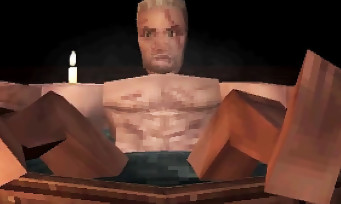 The Witcher 3 : la scène de bain de Geralt avec les graphismes PS1